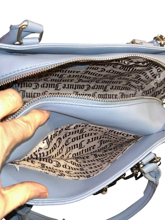 Juicy Couture Slate Blue  Embossed Satchel with Wallet - Picture 8 of 8